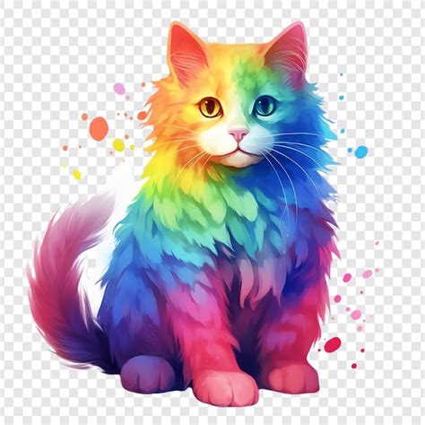 Psd De Gato Arco Iris Plantillas Psd Gratuitas De Gran Calidad