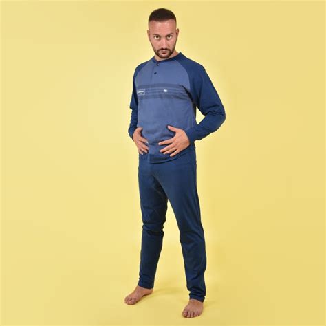 Pigiama Uomo Cotone Leggero Il Granchio Gp Azzurro Denim Intimorosa