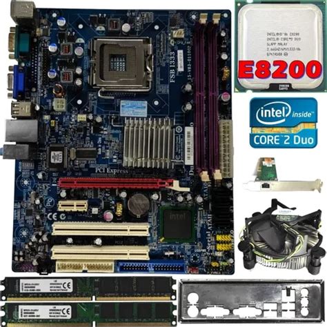 Kit Placa Mãe Ecs G31t m7 Core 2 Duo E8200 Ddr2 800 4gb Frete grátis