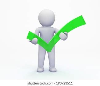 3d Man Check Mark стоковая иллюстрация 193723511 Shutterstock