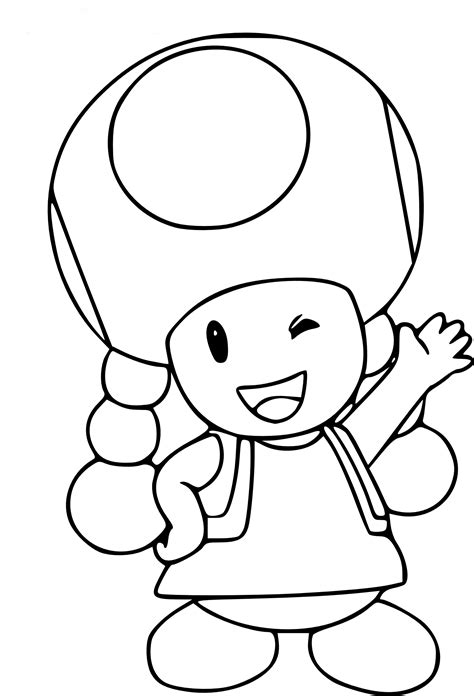 Coloriage Toadette Mario à Imprimer