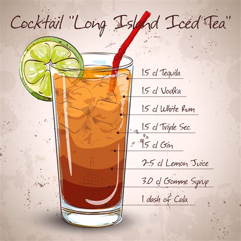 Cocktail Long Island Iced Tea - Download Free Vectors, Clipart Graphics ...