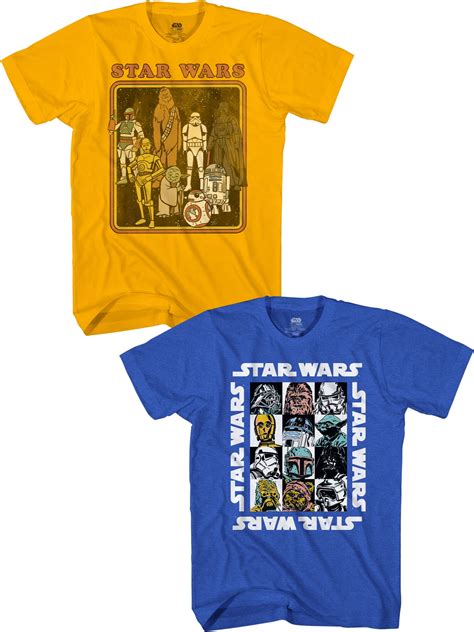 Boys Star Wars Retro Box Galaxy 2 Pack Tee Size Xs 2xl