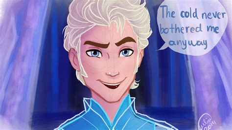 Adorable genderbent Frozen fanart turns Elsa into a Snow King