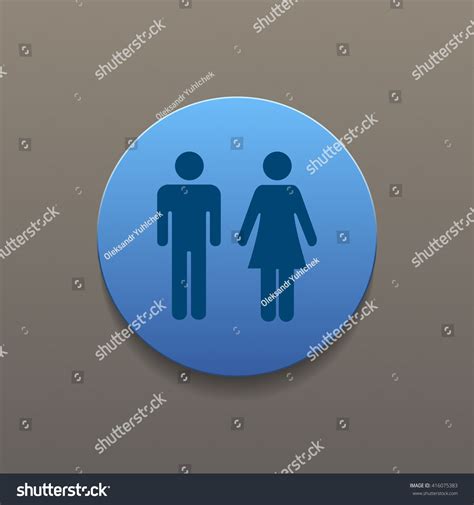 Man Woman Icons Toilet Sign Restroom 库存插图 416075383 Shutterstock