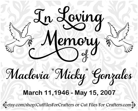 In Loving Memory Svg Personalized Memorial Svg Until We Meet Again