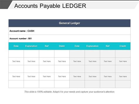 Accounts Payable Ledger Powerpoint Slide Background Powerpoint Slide