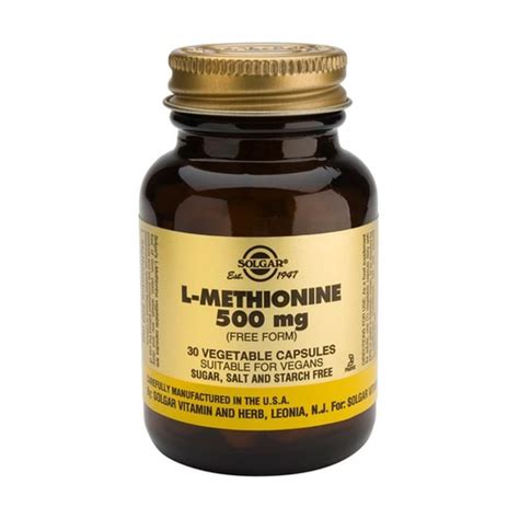 Acheter L Méthionine 30 capsules de 500mg Solgar Naturitas