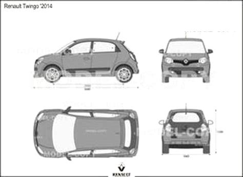 Renault Twingo D Drawing Blueprints Model Copy