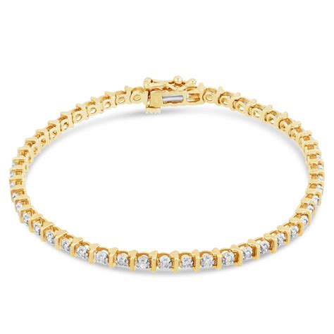 9ct Gold 0 50 Carat Diamond Tennis Bracelet At Fraser Hart