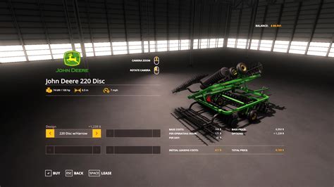 John Deere 220 Disc V10 Fs19 Mod Fs25 Mods Fs22 Mods