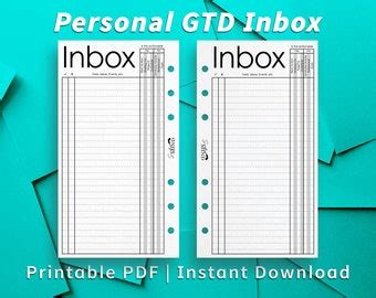 Personal Gtd Inbox Etsy