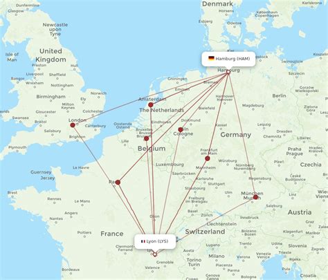 Flights From Hamburg To Lyon Ham To Lys Flight Routes