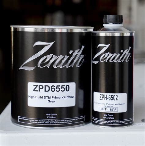 Zenith ZPD6550 Auto 2K Urethane High Build DTM Primer Surfacer GREY