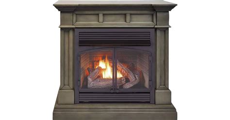 Procom Dual Fuel Vent Free Gas Fireplace System 32000 Btu Remote Control Slate Gray • Price