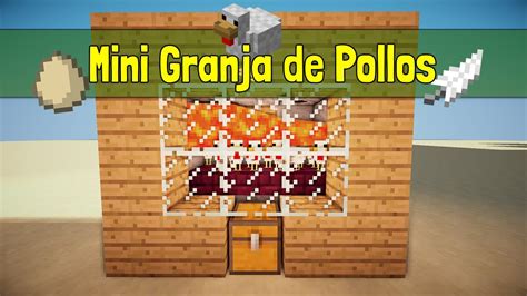 Minecraft Mini Tutorial Cómo Hacer Una Granja De Pollos Semi Automatica Cocina El Pollo