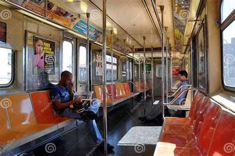 Nyc Mta Subway Car Interior Editorial Stock Photo Image Of West