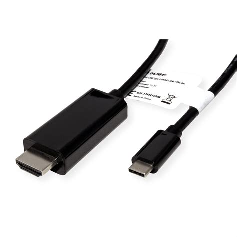 Roline Usb Typ C Hdmi Adapterkabel Stst 2 M Secomp Ag