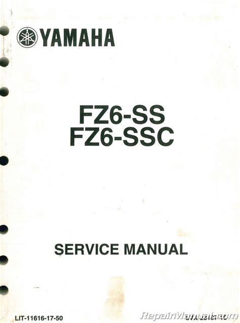 Used 2004 2006 Yamaha Fz6 Motorcycle Service Manual