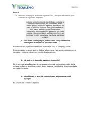 ACT 2 MERCANTIL doc Reporte Parte 1 1 Reúnanse en equipos analicen