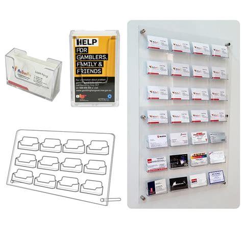 Business Card Boards Multi Pocket Card Holders Wall Mounted Card