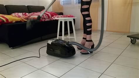 Vacuum Cleaning In Sexy Wetlook Leggings 2 Youtube