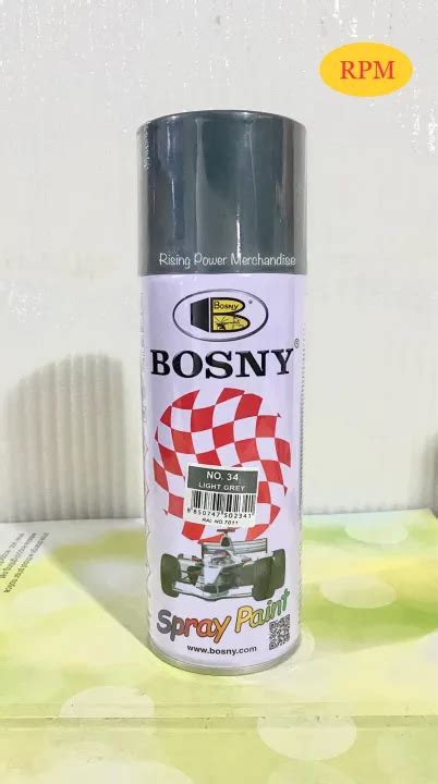 Bosny Spray Paint Light Gray No 34 Lazada PH