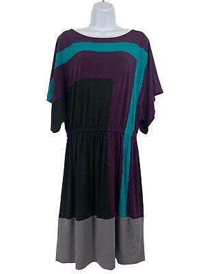 Dressbarn Womens Casual Kimono Sleeve Boat Neck Stretch Kaftan Dress