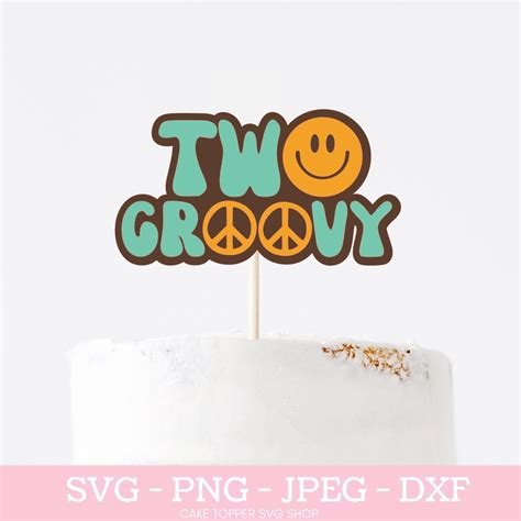 Two Groovy Svg Cut File 2nd Birthday Retro 70s Theme Etsy Uk