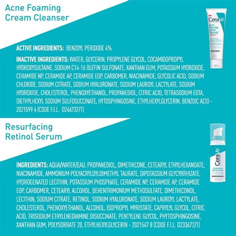 Cerave Acne Treatment Bundle Foaming Cream Cleanser And Retinol Serum