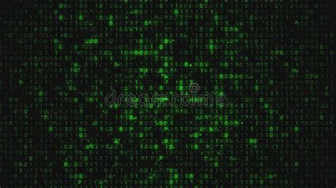 Green Binary Code Data Glitch Technology Background Stock Footage