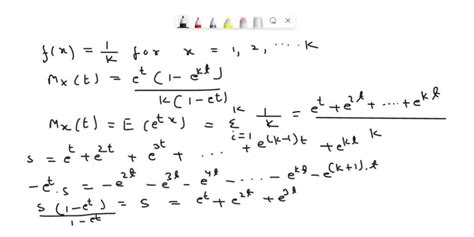 Solved For 2 If X Has The Discrete Uniform Distribution F X K 1 2 K Show That Its Moment