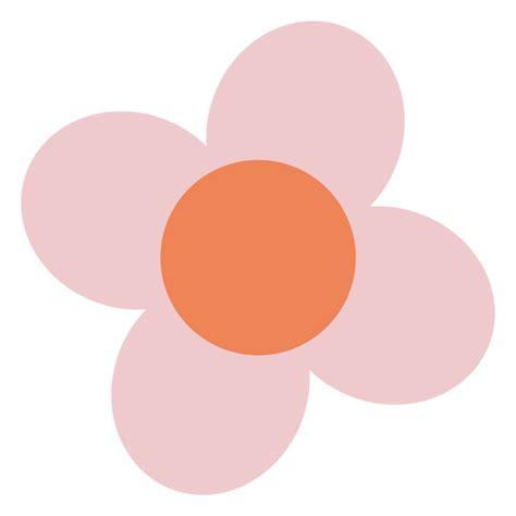 Diseño Png Y Svg De Sencillas Flores Planas Rosa Pastel Para Camisetas