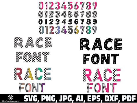 Race Track Road Checkered Alphabet Font Graphic by Sofiamastery ...