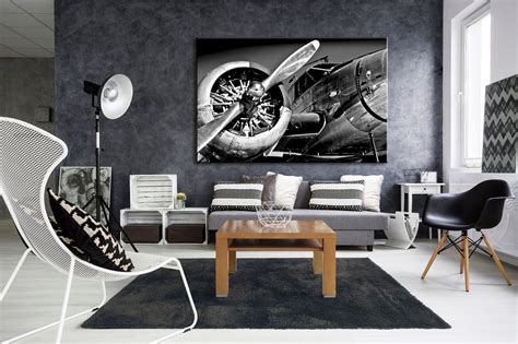 Engine Propeller Airplane Aircraft Vintage Aviation Art Set Print ...