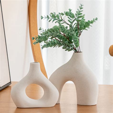 White Ceramic Vase Set Of B0BB2LB224 Encarguelo Ve