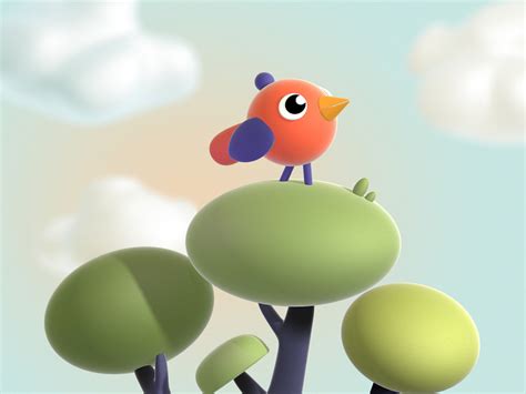 3d bird animation by Alina Pantielieieva on Dribbble