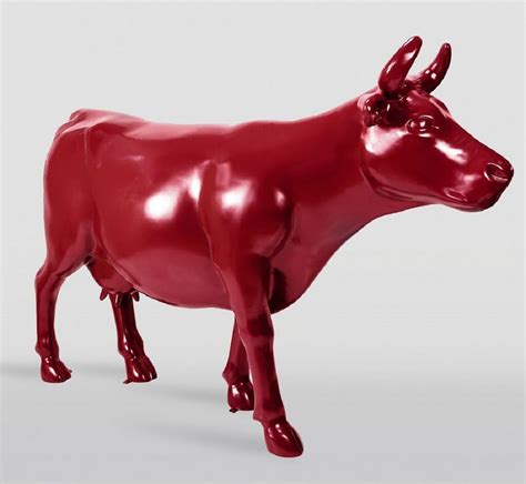 Casa Padrino Sculpture D Corative Xxl De Luxe Vache Rouge Cm Casa