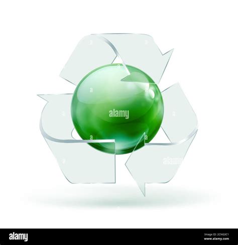 símbolo de reciclaje de vidrio Fotografía de stock Alamy