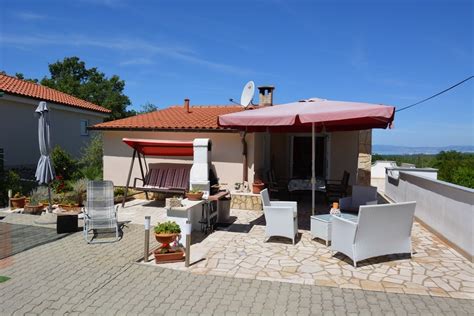 Dobrinj Insel Krk Mediterranes Haus mit schönem Meerblick