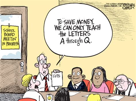 This Week In Education: Cartoon: Save Funding - Teach Just A Through Q