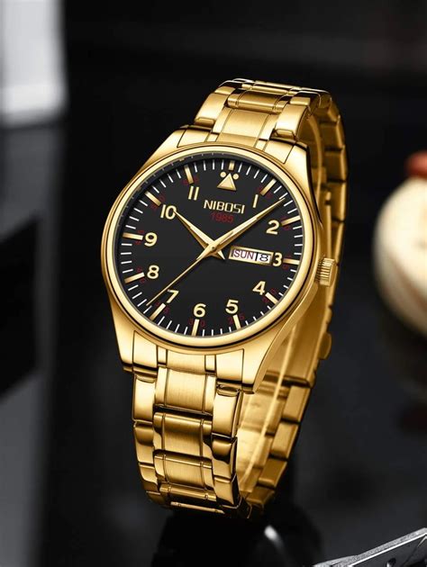 Men Round Pointer Date Quartz Watch Shein Usa