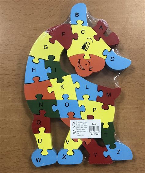 PUZZLE GIRAFE EN BOIS ALPHABET ET NUMERO MODELE 3 NEUF Gonçalves Lobo