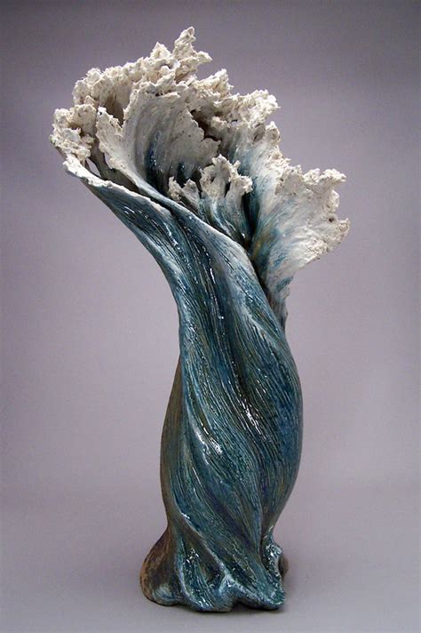 Ocean Inspired Ceramic Sculptures Resemble Cresting Waves