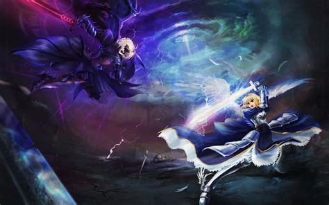 Artoria Pendragon Vs Saber Alter Hd Wallpaper