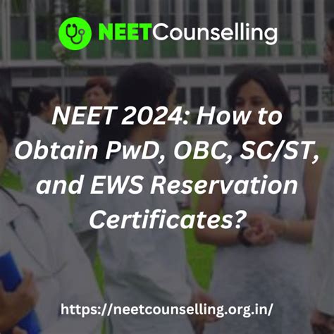 Neet How To Obtain Pwd Obc Sc St And Ews Reservation