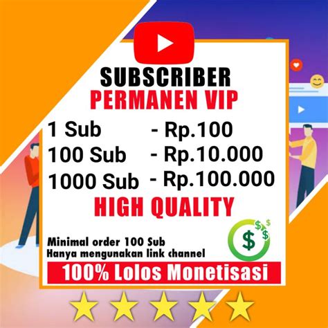 Jual Subscriber Youtube Permanen Monetisasi Termurah Shopee Indonesia