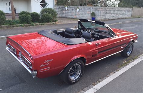 Candyapple Red 1968 Ford Mustang Gt California Special Convertible