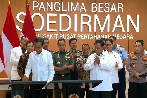 Didampingi Menhan Prabowo Jokowi Resmikan Rsppn Panglima Besar