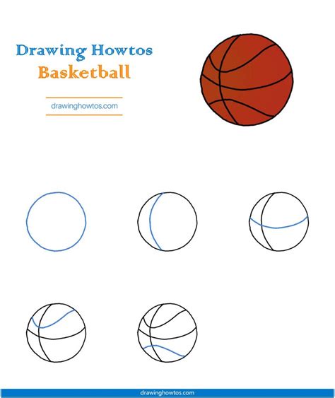 How To Draw A Basketball Step By Step Easy Drawing Guides Drawing Howtos